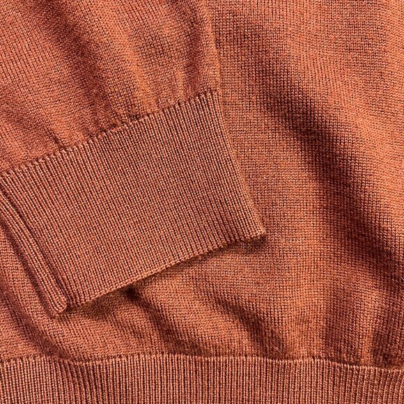 John Henric Sweden Men's XXL Brown Merino Wool Sweater Crewneck - Picture 3 of 9